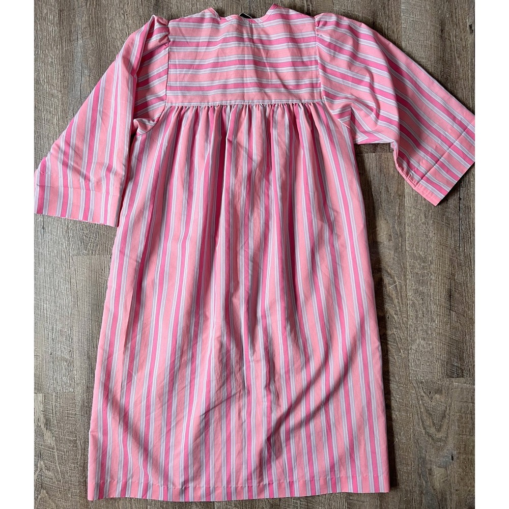 Vintage Pink striped House Coat Robe by Model Coat size M - Picture 6 of 6